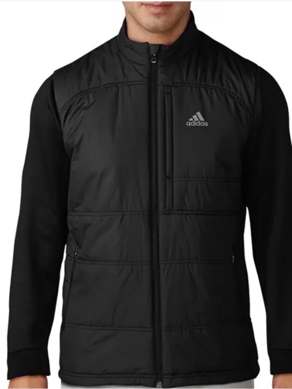 adidas climaheat Men’s Black Quilted Hybrid Performance Jacket- small